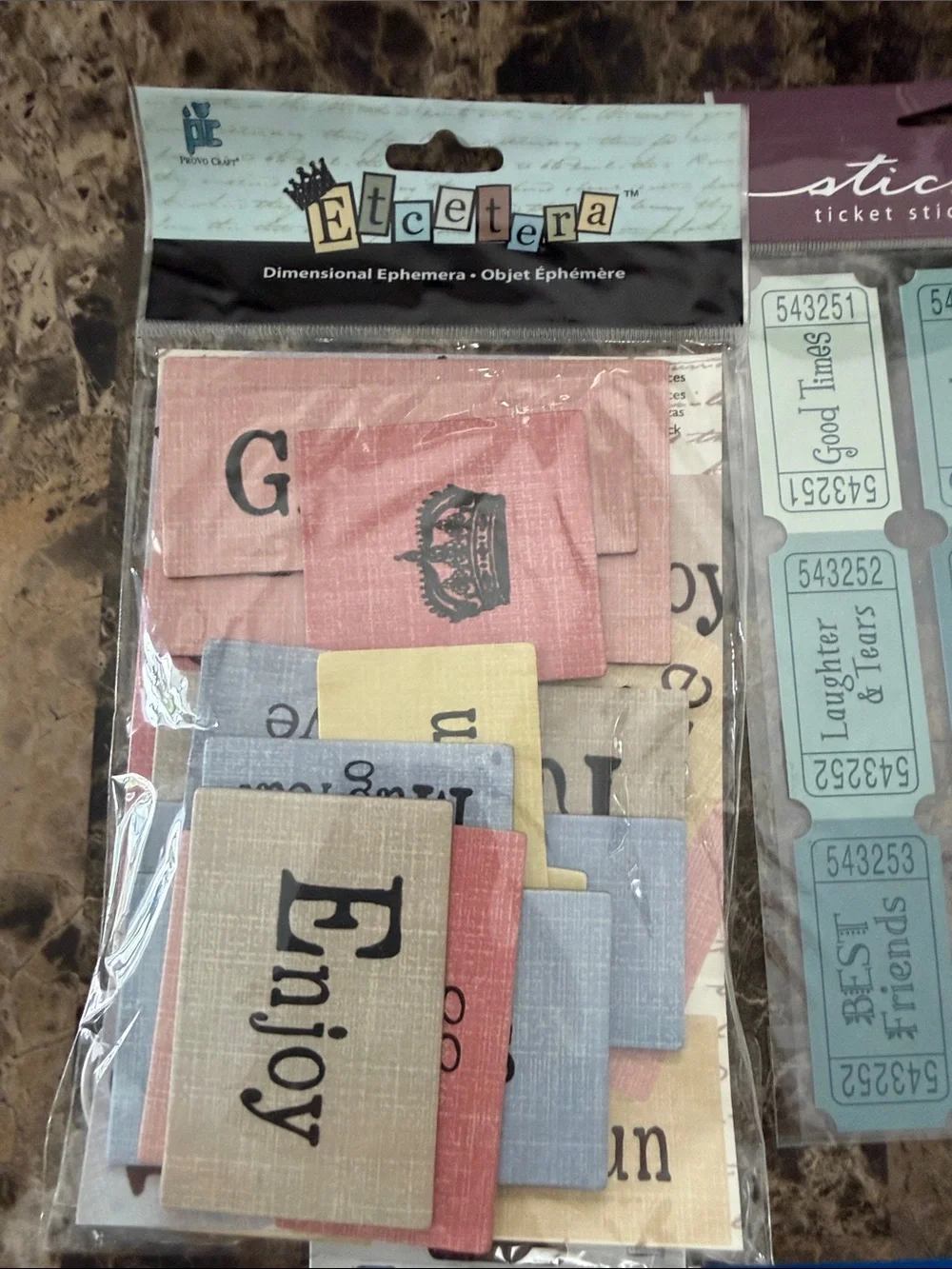 NWT Misc Friends and Words Scrapbooking Items